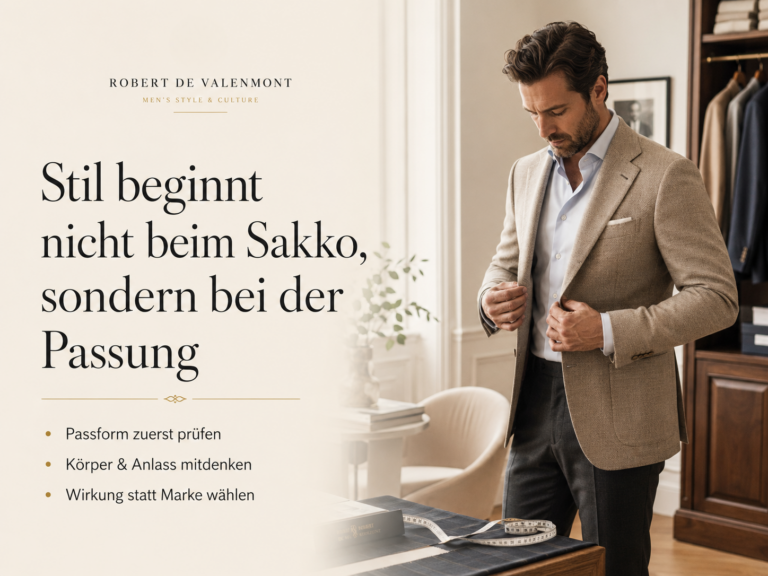 Stil beginnt nicht beim Sakko