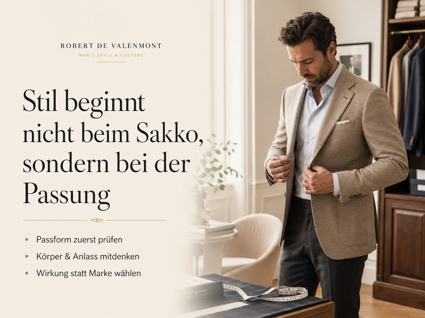 Stil beginnt nicht beim Sakko